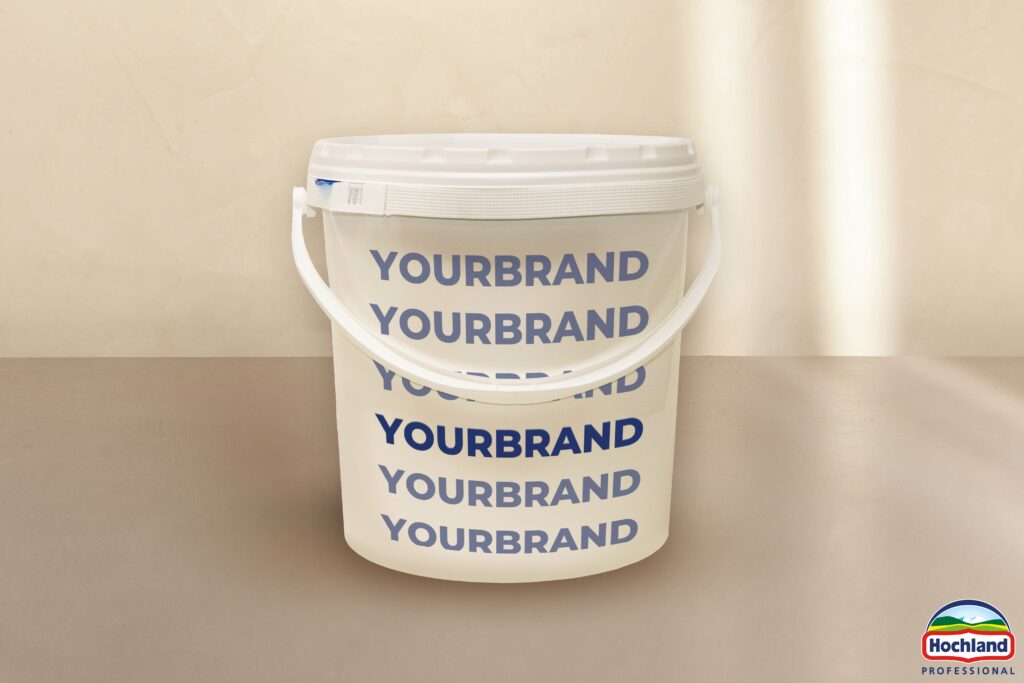 bucket of cream cheese